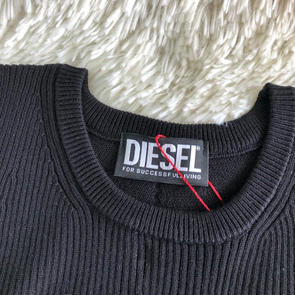Diesel Ribbed Black Tank with Logo - Picture 4 of 6